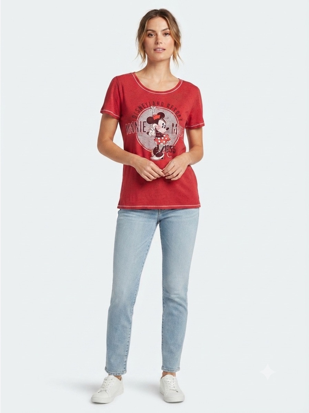 Disney Resort Parks Red Minnie Mouse Tee Medium